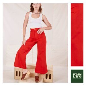 *NWOT* Big Bud Press | Unisex Cotton Bell Bottom Pants - Sz M / Cherry Red